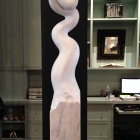 Cobra: Marble Sculpture by Paulo Ferreira - standing upright
