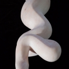 Cobra: Marble Sculpture by Paulo Ferreira - top view from front