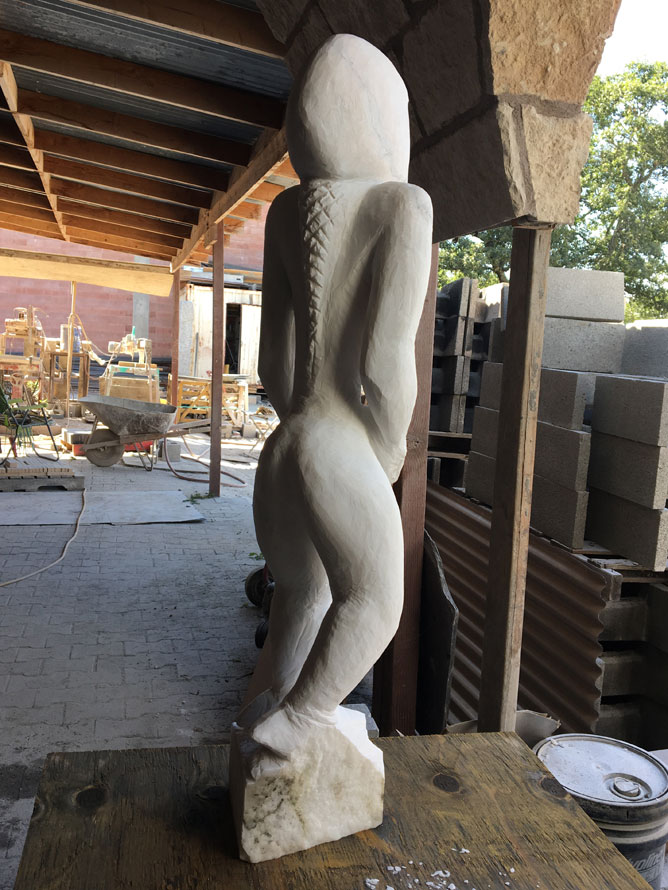 Guardian – marble, back view