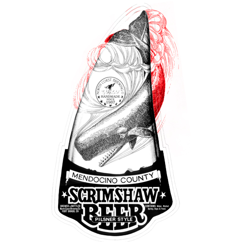 Scrimshaw Illustration Adaptation - Illustration adaptation of original by J.D. Mayhew showing areas of new artwork matching original style