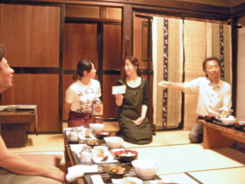 Oda-San presents the host and daughter of our dinner