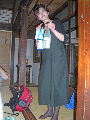 Our dinner hostess introduces the 5,000 kinds of sake to be served