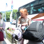 Omachi arrival: Hiromi-San (Left) and Sharon Gardner (Right)