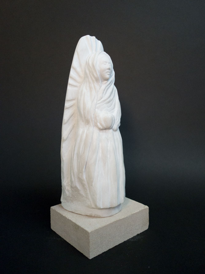 The Virgin Everywhere: Marble Sculpture by Paulo Ferreira - Left View