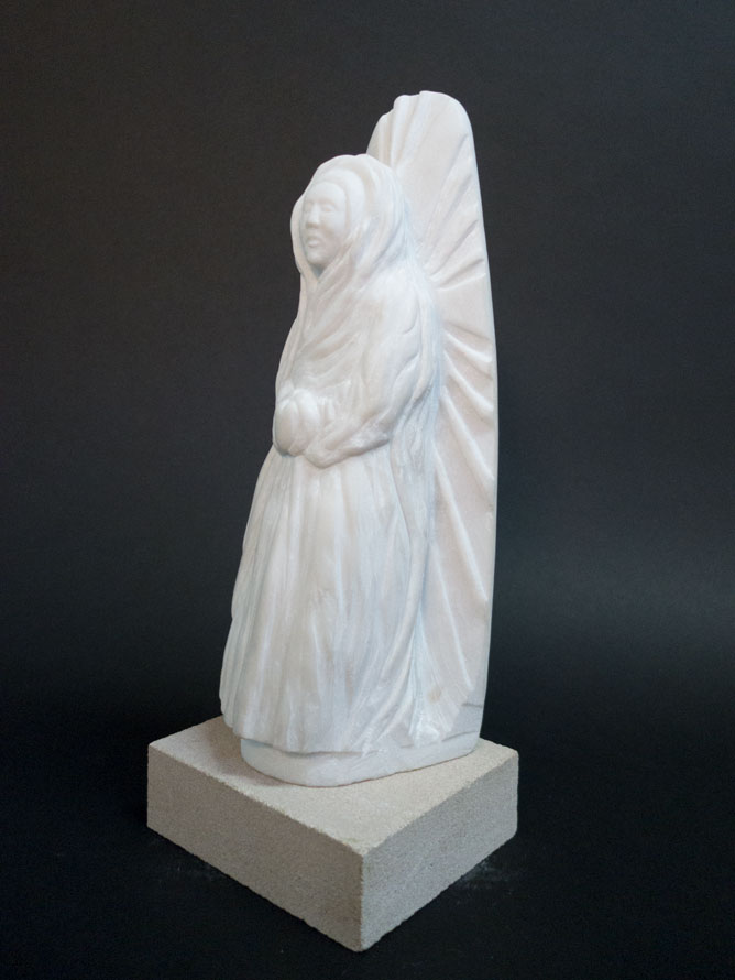 The Virgin Everywhere: Marble Sculpture by Paulo Ferreira - Right View